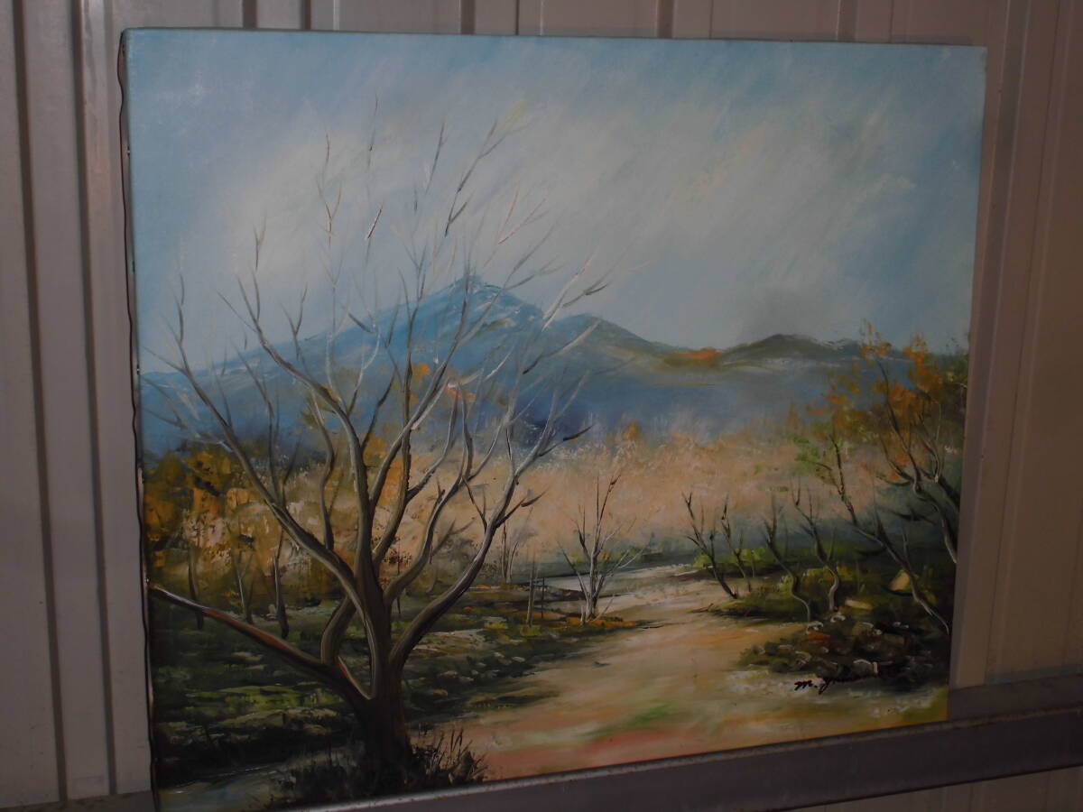 Pintura al óleo auténtica., marco, Primavera de Masakatsu Yamamoto en Sarashina, Cuadro, Pintura al óleo, Retratos