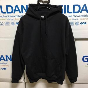 GILDAN ブラック XL 黒 プルオーバー 8.0oz スウェット パーカー カブリパーカー フーディー ギルダン 無地 長袖 裏起毛 フード