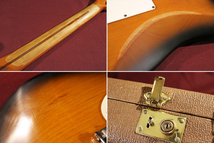 【Fender USA】American Vintage 57 Stratocaster 2-Tone Sunburst Aged（Orange Drop コンデンサー／メイプル1pcネック）USA製_画像9