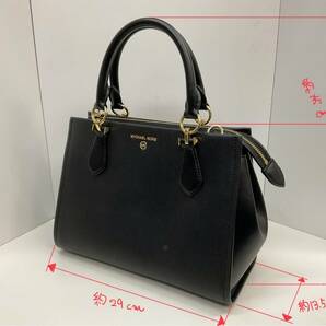 (管24428)【MICHAEL KORS マイケルコース】2wayバッグ MARILYN マリリン サッチェル ミディアム ブラック レザー 30S2G6AS2L 現状品の画像10