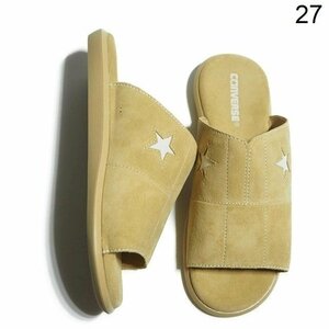 M2319P　▲CONVERSE Addict コンバース アディクト▲ 新品 ONE STAR スエード レザーサンダル ベージュ US8.5/27cm 35200260 春～秋 rb mks