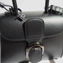 M7620P ▼DELVAUX デルボー Drawer ドゥロワー購入▼ Brillant Mini Box Caif ブリヨン ミニ 2way ショルダーバッグ オールブラック rb mks_画像9