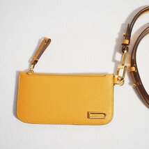 M8156P　▼DELVAUX デルボー▼　Vagabond レザー コインケース カードケース ストラップ セット ハニー / 財布 サイフ ショルダー rb mks_画像5