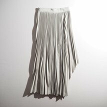 M5684P ▼THE HANDSOME ハンサム▼ Pleated skirt アシンメトリー カットオフ プリーツスカート グレー ロングフレア シーズンレス rb_画像4