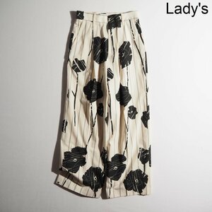 M5345P VAKIRA NAKA Akira nakaV 23SS cotton flower print stripe wide pants ivory white 1 spring summer rb mks