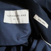 C1936P ▼TOMORROWLAND トゥモローランド▼ 22SS エジプシャンコットン 1プリーツストレートパンツ ネイビー S ワイドパンツ 紺 春～秋 rb_画像6