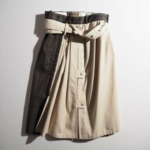 M8040P　▼Maison Margiela メゾンマルジェラ 1▼　19AW 再構築 ドッキング アシンメトリースカート グレー カーキ 36 春～秋 rb mks_画像3