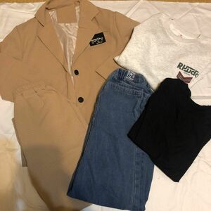 新品　男の子ボーイズまとめ売り5点セット　160センチ　セットアップ　トレーナー　ロンT ジーパン 子供服