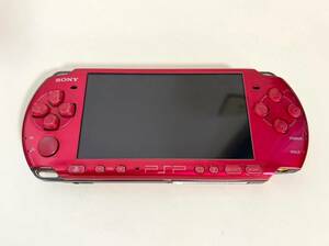 PSP レッド PSP-3000 動作品 キズ多め ①