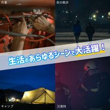 NUTSLAMP LED ライト 作業灯 ワークライト ハンディライト 懐中電灯 投光器 超明るい USB充電式 折りたたみ式_画像2