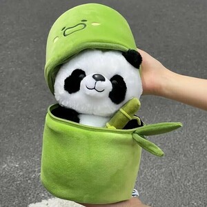 0006-1266-01 Panda-Kun Panda, рожденная из бамбука, пока настоящий предмет обнимает бамбуко