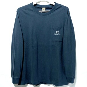 特価/未使用【サイズ=3L(2XL)】 Hangten/ハンテン/メンズ/ポケット付き/長袖/Tシャツ/胸囲=106～114cm/blue.navy