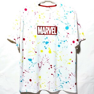 特価/未使用【サイズ=5L(4XL)】MARVEL/マーベル/メンズ/半袖/Tシャツ/胸囲=116～124cm/white柄