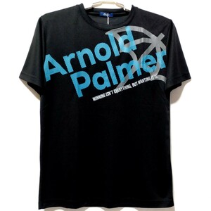 特価/未使用【サイズ=M】 ARNOLD PALMER/アーノルドパーマー/プリント/メンズ/半袖/Tシャツ/胸囲=88～96cm/black