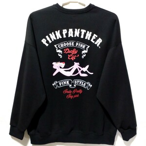 特価/未使用【サイズ=4L(3XL)】PINK PANTHER/MGM/ピンクパンサー/メンズ/ポンチ生地/スウェット/トレーナー/胸囲=110～118cm/black