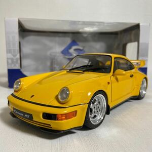 ★ソリド／SOLiDO：1/18 ★ポルシェ 911 (964) 3.8 カレラ RS／PORSCHE 911 (964) 3.8 Carrera RS 1990 (Yellow) ☆used