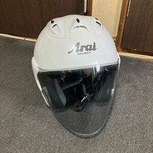 アライ　SZ-RAM4　ジェットヘルメット　グラスホワイト　Lサイズ(59-60)