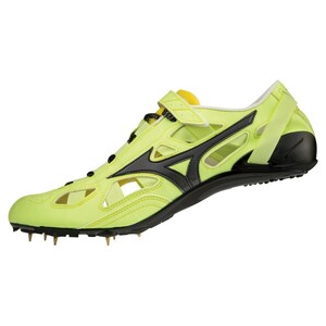 ‡ new goods Mizuno land shoes Chrono ink s9 light weight short distance land high speed spike made in Japan color lime / gray / black 23 cm 2E