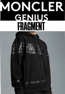 新品国内正規　MONCLER GENIUS　FRAGMENT HIROSHI FUJIWARA　ロゴ プリント パーカージップフーディ