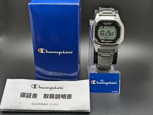 【中古 稼働品】 Champion チャンピオン D00A-007VK 電波ソーラー デジタル 取説 箱付き メンズ クォーツ 腕時計 現状品 (k-0560)