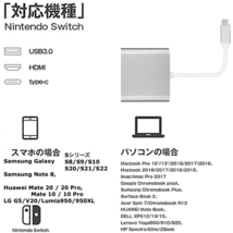 3点 1.5m HDMI ケーブル TypeC 変換 アダプター タイプC USB ＊Galaxy スイッチ iPadPro iPhone15 テレビ プロジェクター Youtube 接続_画像10