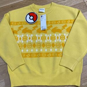 ポケットモンスター　ピカチュウ　クルーネックセーター　120