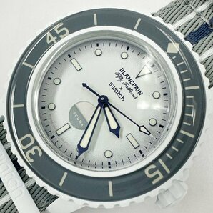 Swatch×BLANCPAIN ブランパン SO35S100 ANTARCTIC OCEAN アンタークティック オーシャン ホワイト 自動巻き Jの画像7