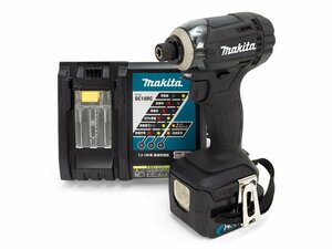 【Used】makita 14.4V 3.0Ah 充電式インパクトドライバ TD138DRFX ブラック 本体+バッテリ1個+充電器【及川質店】