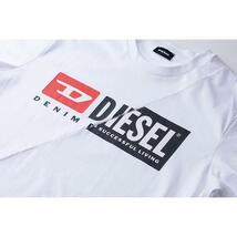 L/新品 DIESEL ディーゼル 新旧ロゴ Tシャツ DIEGO-CUTY メンズ レディース ブランド カットソー 白_画像4