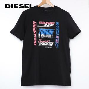 L/新品 DIESEL ディーゼル ヴィンテージ Tシャツ T-DIEGOS-K38 MAGLIET メンズ レディース ブランド カットソー 黒