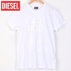 3XL/新品 DIESEL ディーゼル ロゴ Tシャツ DIEGO-TONEONETONE メンズ ブランド カットソー 白