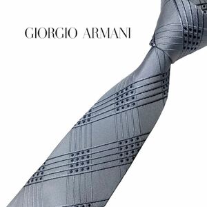 GIORGIO ARMANI ネクタイ チェック柄 ドット柄 ジョルジオアルマーニ USED 中古 m818