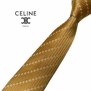 CELINE necktie Macadam pattern dot pattern reji men taru pattern stripe pattern Celine USED used m845