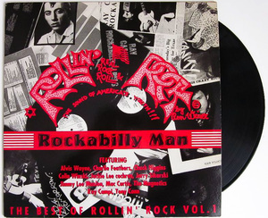  records out of production LP record * super masterpiece great number compilation rockabilly navy blue piRockabilly Man THE BEST OF ROLLIN' ROCK / Ray Campi Mac Curtis Neo rockabilly 