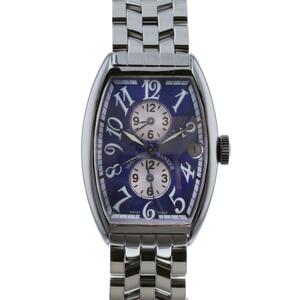 FRANCK MULLER フランクミュラー 時計 自動巻き/メンズ 5850MB Blue SS トノーカーベックス マスターバンカー used:A[ROR]