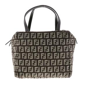 ★美品★FENDI フェンディ ズッキーノ スモール ハンドバッグ 8BN105 Brown RS