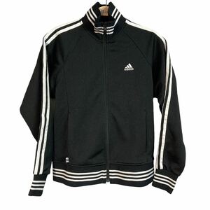 adidas アディダス ジャージ ジャケット スウェット レディース S 胸ロゴ スリーライン 美品