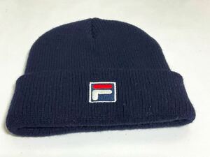 FILA フィラ ニット帽 ニットキャップ ネイビー 紺色 55〜57㎝ 送料185円