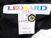 LEONARD SPORT レオナール スポーツ シャツ 40 0551173 ブラック 綿100% Made in Japan_画像6