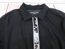 LEONARD SPORT レオナール スポーツ シャツ 40 0551173 ブラック 綿100% Made in Japan_画像3