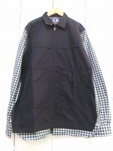 JUNYA WATANABE MAN COMME des GARCONS ジュンヤワタナベ マン コムデギャルソン 切替ブルゾン ネイビー 綿100% L WF-B009 AD2020