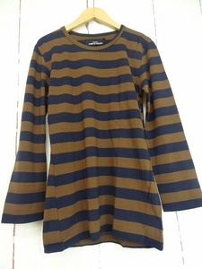 tricot COMME des GARCONS トリコ コムデギャルソン ボーダーカットソー ブラウン、ブラック 毛100% TT-05040