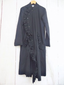 noir kei ninomiya COMME des GARCONS ノワール ケイ ニノミヤ フリルデザインワンピース ブラック 綿100% XS 3G-T001 AD2020