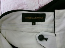 COMME des GARCONS コムデギャルソン 裾折り返しワイドパンツ センタープレスパンツ ブラック 毛100% S GC-P001 AD2008_画像6