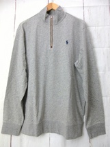 POLO GOLF RALPH LAUREN ポロゴルフ ラルフローレン ハーフジップカットソー タグ付き L 180/100A グレー 781818298001 Made in Vietnam_画像1