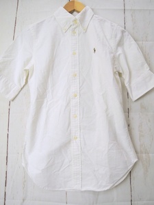 POLO RALPH LAUREN ポロ ラルフローレン 半袖シャツ XS 155/80A SLIM FIT ホワイト 211506532001 100%Cotton Made in Srilanka