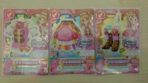 アイカツ 2015 6弾 プレミアム ガーリーバイオリン コーデ ３枚