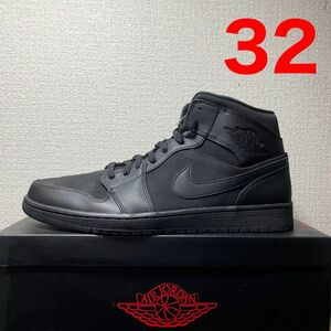 【未使用】　us14 32cm Nike Air Jordan 1 Mid "Triple Black" (2014)