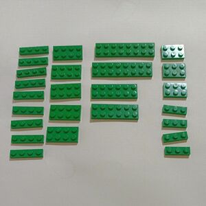 レゴ LEGO　薄いパーツ　緑　グリーン