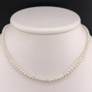 P02-0117 ベビーパールネックレス 3.0mm~3.5mm 36cm 6g ( ベビー Pearl necklace SILVER accessory )